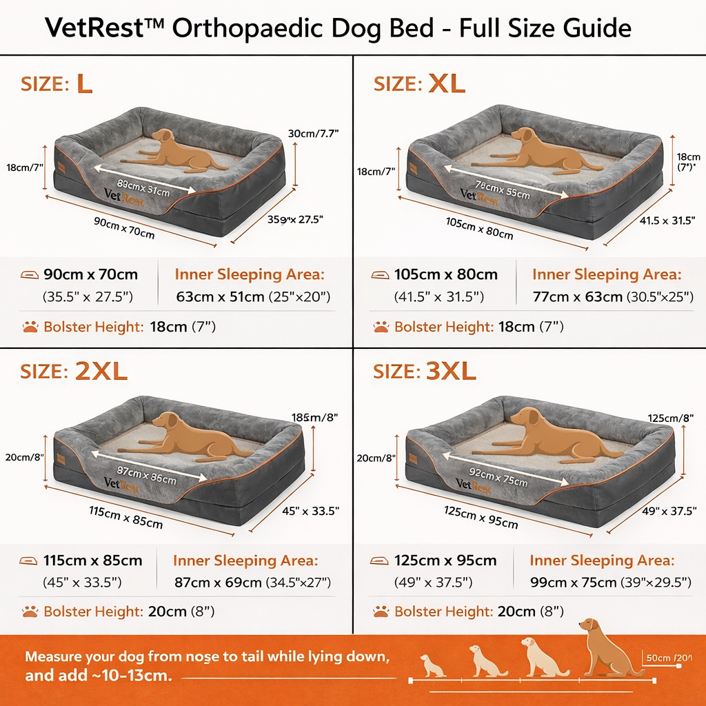 VetRest Orthopaedic Memory Foam Support Bed